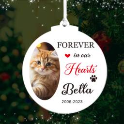 Personalised Dog Memorial Christmas Tree Decorations Pet Baubles Gifts Custom Clear Acrylic Hanging Xmas Bereavement