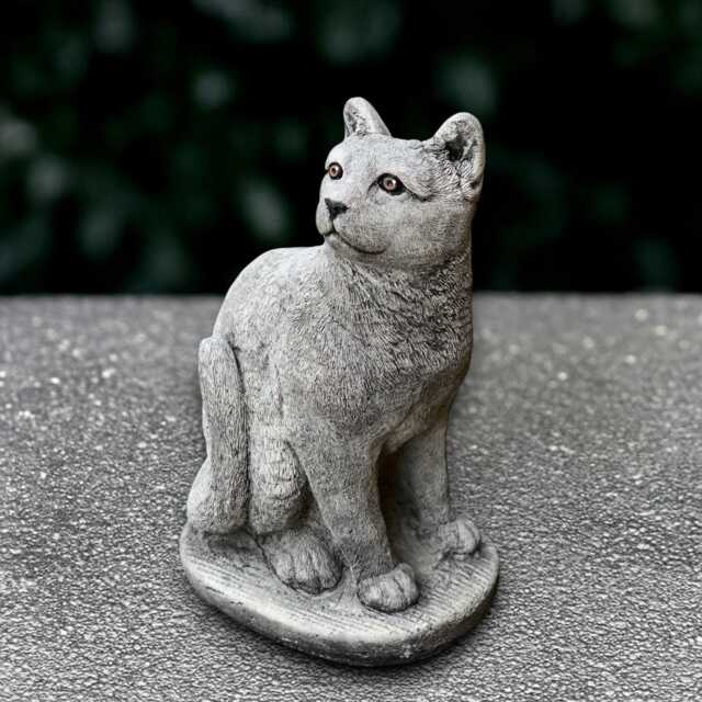 Concrete Cat Sculpture Stone Kitty Figurine Outdoor Kitten Statue Cement Pet Decoration Handmade Ornament Cat Lover Gift Yard Art - image 1