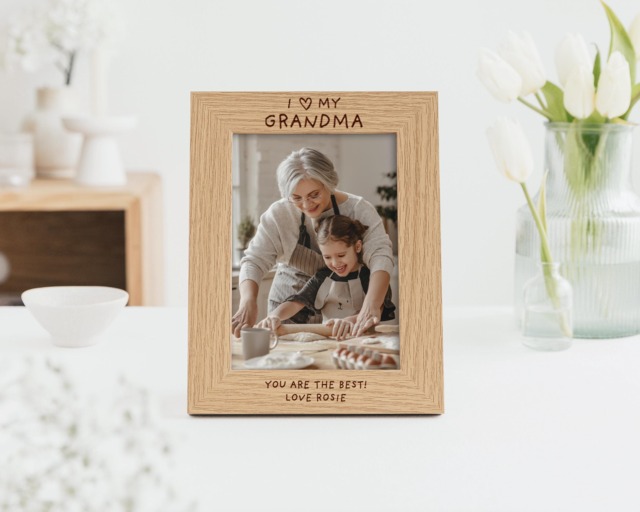 I Love My Grandma Gift - Photo Frame For Gran Granny Engraved Custom For 7x5 Or 6x4 Picture - image 1