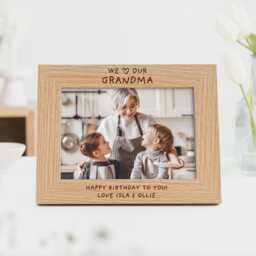 I Love My Grandma Gift - Photo Frame For Gran Granny Engraved Custom For 7x5 Or 6x4 Picture - thumbnail 2