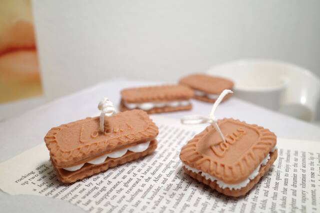 Cookie Candle - Set Of 2 /Aesthetic Decor/Dessert Candle/Funky Candle/Cute - image 1
