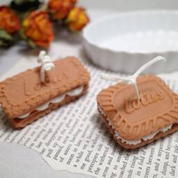Cookie Candle - Set Of 2 /Aesthetic Decor/Dessert Candle/Funky Candle/Cute - thumbnail 2