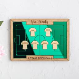 Personalised Family Football Team Plaque, Gift, Dads Dream Team, Gift For Football Lover, Fathers Day Gift From - thumbnail 3