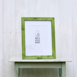 11x14 Picture Frame - Green Handmade Modern Mounted Option Wedding Gift Contemporary - thumbnail 3
