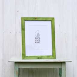 11x14 Picture Frame - Green Handmade Modern Mounted Option Wedding Gift Contemporary - thumbnail 3
