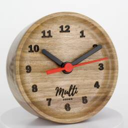 Handmade Walnut Wood Desk Clock Silent Analog Design - thumbnail 2