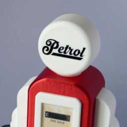 Retro Inspired Petrol Pump Led Light - Vintage Themed Custom 3D Printed Model - thumbnail 3