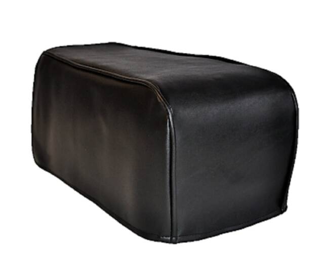 Black Modern Style Pair Of Faux Leather Chair Sofa Arm Cap Protectors Wipe Clean - image 1