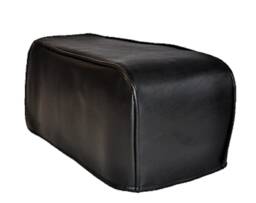 Black Modern Style Pair Of Faux Leather Chair Sofa Arm Cap Protectors Wipe Clean - thumbnail 1