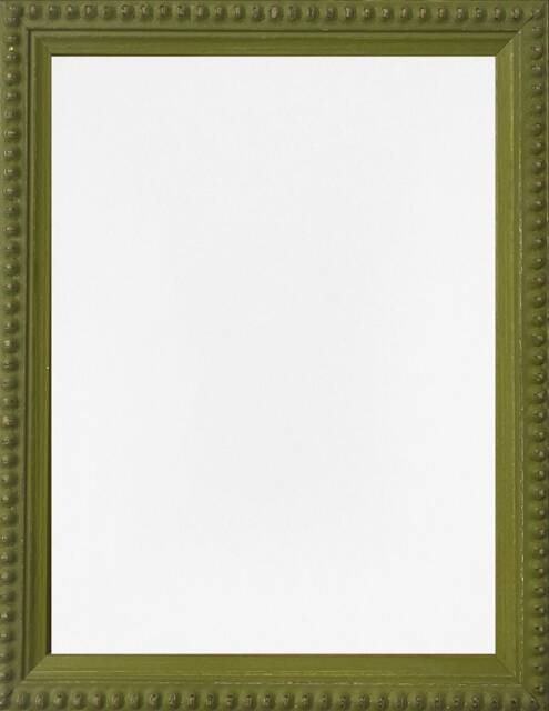 Crown Olive Green Wooden Picture Frame Distressed Bobbin Style - image 1