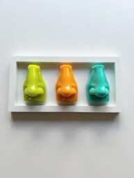 Rainbow Nose Wall Art Sculpture/ Pop Art/ Resin Dopamine Decor/ Kitschy/ Glitter - thumbnail 3