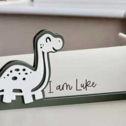 Personalised Affirmation Mirror With Dinosaur Design For Child's Bedroom - thumbnail 3