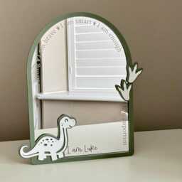 Personalised Affirmation Mirror With Dinosaur Design For Child's Bedroom - thumbnail 2