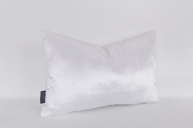 White Velvet Lumbar Pillow Cover Decorative Throw Pillow, All Sizes - image 1