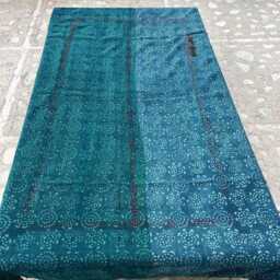 Artisan Patchwork Kantha Quilt Reversible Block Print Cotton Handmade Bedspread Throw - thumbnail 4