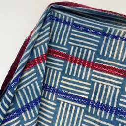 Artisan Patchwork Kantha Quilt Reversible Block Print Cotton Handmade Bedspread Throw - thumbnail 2