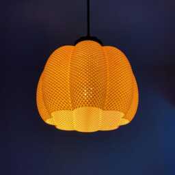Cala Pendant Lamp, Modern Ripple Mesh Contemporary 3D Printed Lighting - thumbnail 1