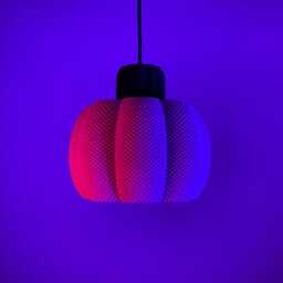 Cala Pendant Lamp, Modern Ripple Mesh Contemporary 3D Printed Lighting - thumbnail 4