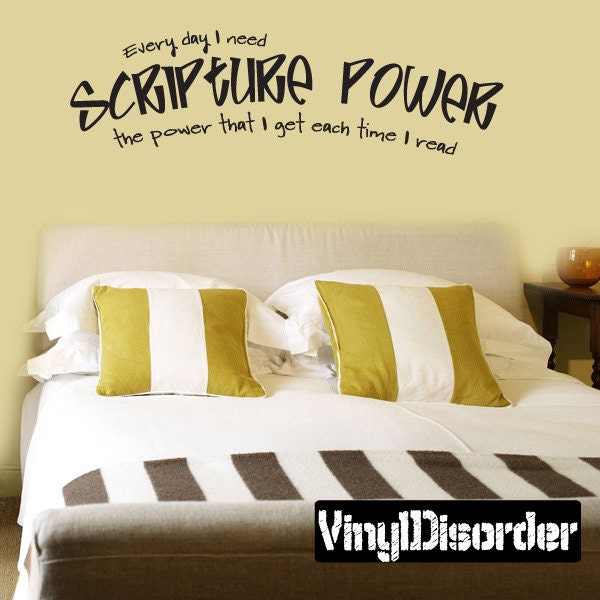 Everyday I Need Scripture Power The That Get Each Time - Vinyl Wall Decal Quotes Sticker Cl007Everydayiiet - image 1