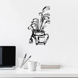Golf Vinyl Wall Decal, Clubs Sticker Sports Art Golfer Gift Office Decor Room - #2911Di - thumbnail 1
