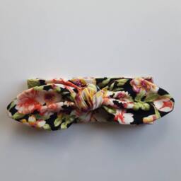 Swaddle Blanket & Newborn Hat Or Headband Set. Girl Take Home Black Floral Baby Shower Gift. Photo Prop - thumbnail 3