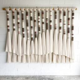 Made To Order/Large Wall Hanging/Contemporary Art/Home Decor/Tapestry/Textile Art/Boho Hanging/Neutral Art - thumbnail 2