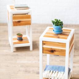 The Craftsmen Cottage - Natural Grain Bedside Table End Handmade in Usa - thumbnail 2