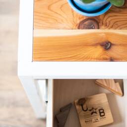 The Craftsmen Cottage - Natural Grain Bedside Table End Handmade in Usa - thumbnail 3