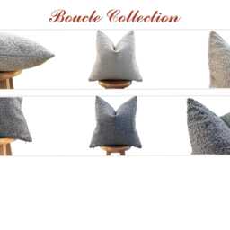Dark Brown Boucle Pillow Cover, Textured Lumbar Cushion, Farmhouse Decor - 11 Color Options - thumbnail 4