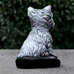 Realistic Yorkie Statue Massive Westie Dog Figurine Outdoor Terrier Decor Concrete Pet Sculpture Stone Animal Ornament Dog Lover Gift - thumbnail 4