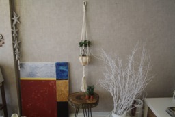 Macrame Plant Hanger Cotton Rope Hanging Planter, Wedding Decor - 60 Inches