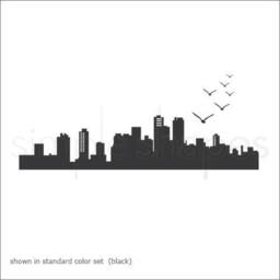 City Skyline Decal - Vinyl Wall - thumbnail 3