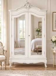 Stunning French Louis Xv Style Mirrored Armoire