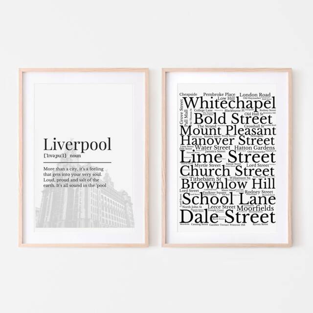 Liverpool Street Print Set, Prints, Prints For Scousers, Liverpudlian Definition - image 1