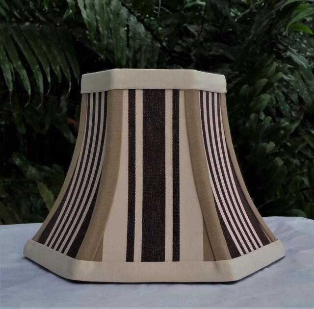 Preppy Brown Hex Bell Lampshade, Lamp Shade - image 1
