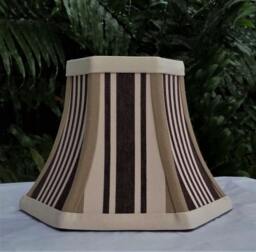 Preppy Brown Hex Bell Lampshade, Lamp Shade - thumbnail 1