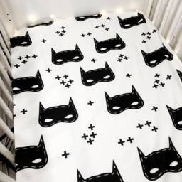 Batmask Superhero Bedding, Duvet Covers, Fitted Sheets, Bat Decor, Children's Bats, Monochrome Pillow Cases - thumbnail 2