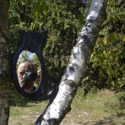 Haloween Black Cat, Decorative Wall Mirrors, Steampunk Furniture, Black Cat Mirror, Lovers Gifts, Small Oval Mirror, Cat Art For Walls - thumbnail 4