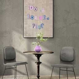 Do It For The Plot Retro Newspaper Print, Trendy Affirmation Poster, Aesthetic Wall Art, Vintage Typography Motivational Quote Art - thumbnail 3
