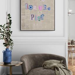 Do It For The Plot Retro Newspaper Print, Trendy Affirmation Poster, Aesthetic Wall Art, Vintage Typography Motivational Quote Art - thumbnail 2