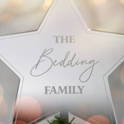 Personalised Christmas Tree Topper Silver Or Gold Custom Personalized Star Decorations - thumbnail 2