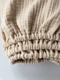 Dorm Bedding Bed Sheet Fitted Sheet Muslin Sheets Boho Bohemian Natural Organic Beige Bed Linen. With Elastic