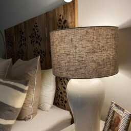 Handmade French Natural Linen Cloth Cylinder/Drum Lampshade, Pendant Light Shade, Home Decor, Custom in UK - thumbnail 3