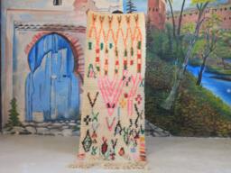 Custom Runner Moroccan Hand Knotted Runner Rug, Wool Rug Shaggy Authentic Moroccan Rug, Fluffy Rug - thumbnail 1
