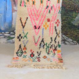 Custom Runner Moroccan Hand Knotted Runner Rug, Wool Rug Shaggy Authentic Moroccan Rug, Fluffy Rug - thumbnail 3