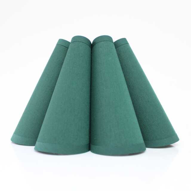 Handmade Dark Green Pleated Lampshade Fabric & Acrylic - image 1