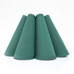 Handmade Dark Green Pleated Lampshade Fabric & Acrylic - thumbnail 1