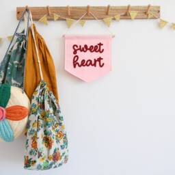 Sweet Heart Mini Felt Banner Nursery Wall Decor Kids Room Flag - thumbnail 2