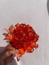Handmade Copper Peony, Metal Flower, Gift - thumbnail 1