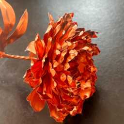 Handmade Copper Peony, Metal Flower, Gift - thumbnail 2